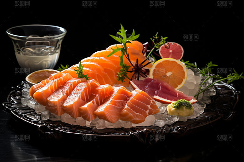 三文鱼美味美食摄影图