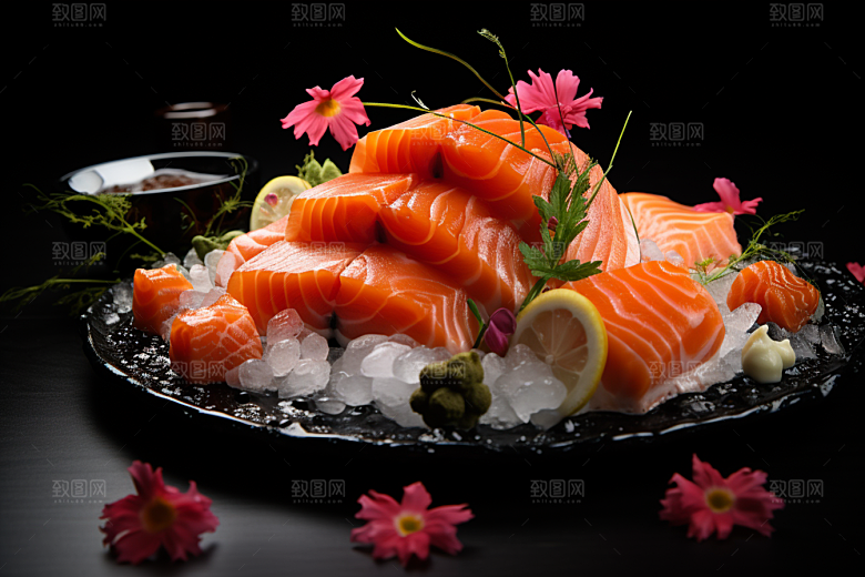 三文鱼美味美食摄影图