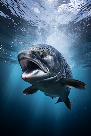 三文鱼鱼肉鱼生摄影图