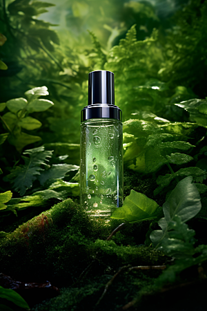 森林化妆品自然绿色广告摄影