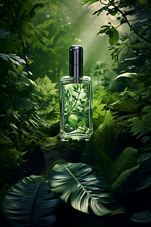 森林化妆品清新绿色广告摄影