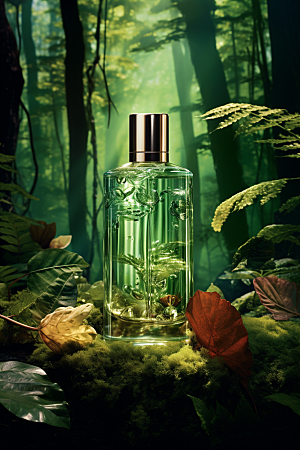 森林化妆品护肤品香水广告摄影