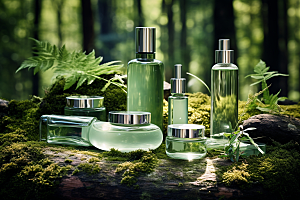 森林化妆品绿色高端广告摄影