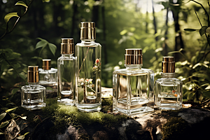 森林化妆品香水清新广告摄影