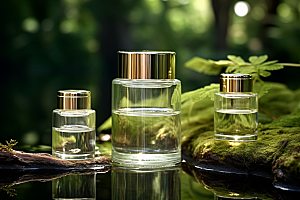 森林化妆品高清香水广告摄影
