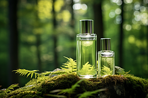 森林化妆品护肤品绿色广告摄影