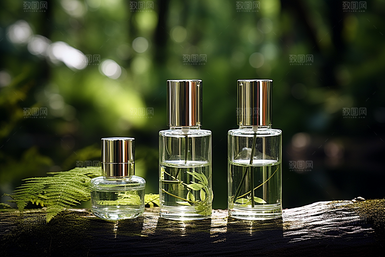 森林化妆品清新绿色广告摄影