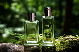森林化妆品绿色香水广告摄影