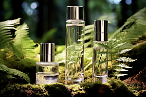 森林化妆品清新香水广告摄影