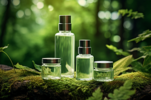 森林化妆品香水护肤品广告摄影