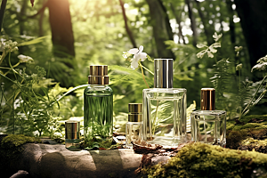 森林化妆品绿色自然广告摄影