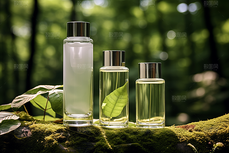 森林化妆品自然护肤品广告摄影