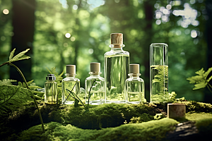 森林化妆品自然大气广告摄影