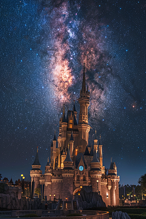 迪士尼乐园幸福梦幻摄影图