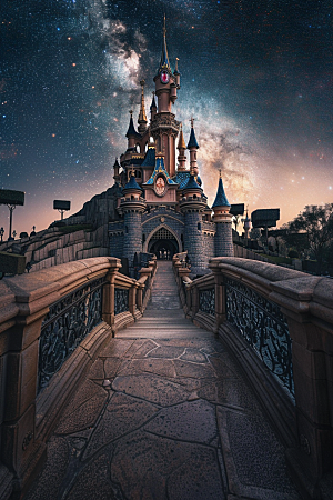 迪士尼乐园城堡度假区摄影图