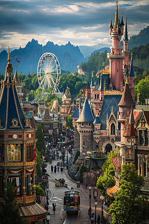 迪士尼乐园上海迪士尼梦幻摄影图