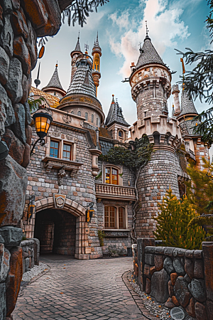 迪士尼乐园城堡高清摄影图