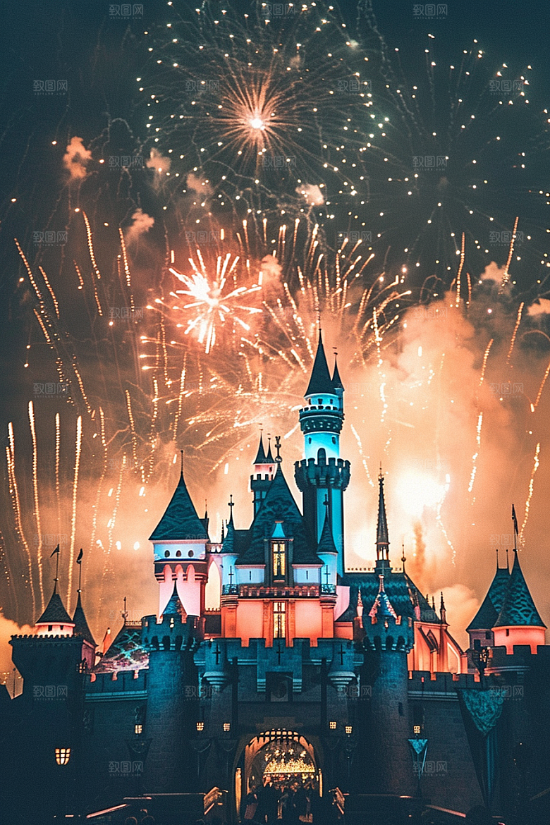 迪士尼乐园高清风景摄影图