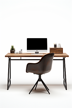 商务办公桌椅老板椅办公室模型