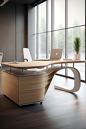 商务办公桌椅工作室大气模型