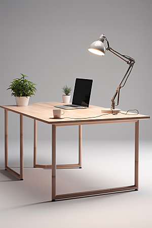 商务办公桌椅家具高清模型