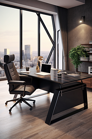 商务办公桌椅高清室内模型
