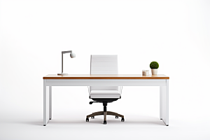 商务办公桌椅简约办公室模型