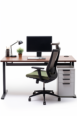 商务办公桌椅办公室工作室模型