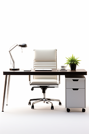 商务办公桌椅办公室工作室模型
