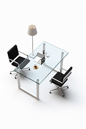商务办公桌椅家居室内模型