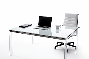 商务办公桌椅家具简约模型