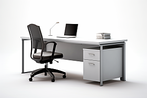 商务办公桌椅家具室内模型
