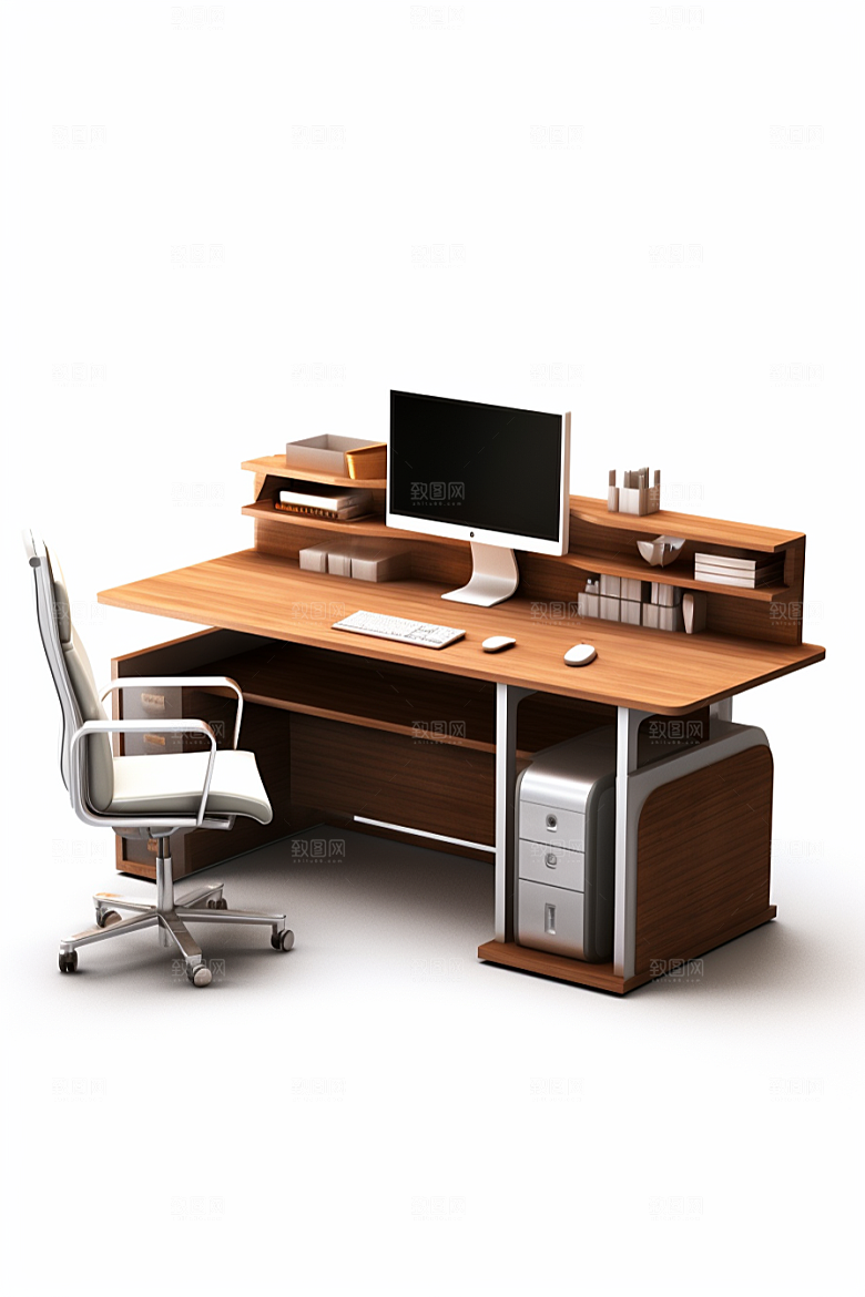 商务办公桌椅家具家居模型