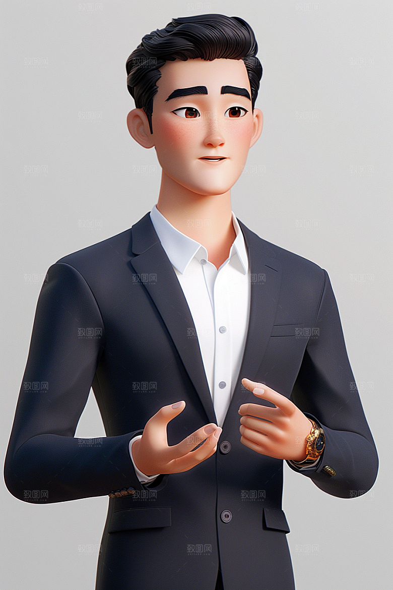 商务人士汇报演讲数据分析模型