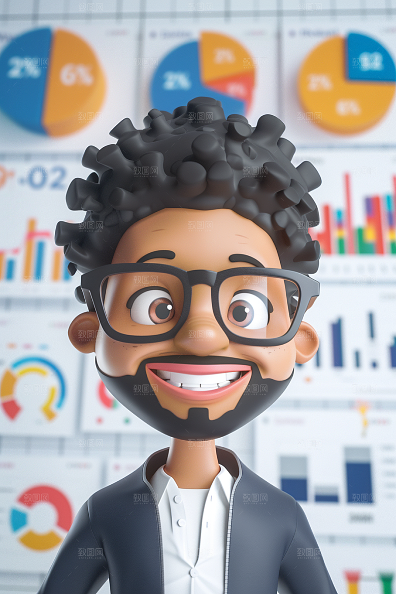 商务人士3D肖像模型