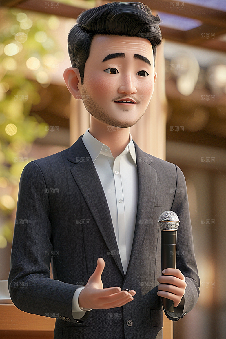 商务人士卡通高清模型