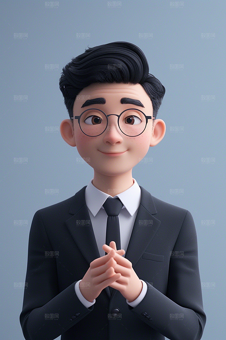 商务人士形象肖像模型