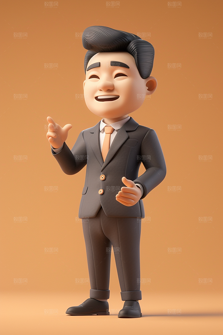 商务人士员工肖像模型