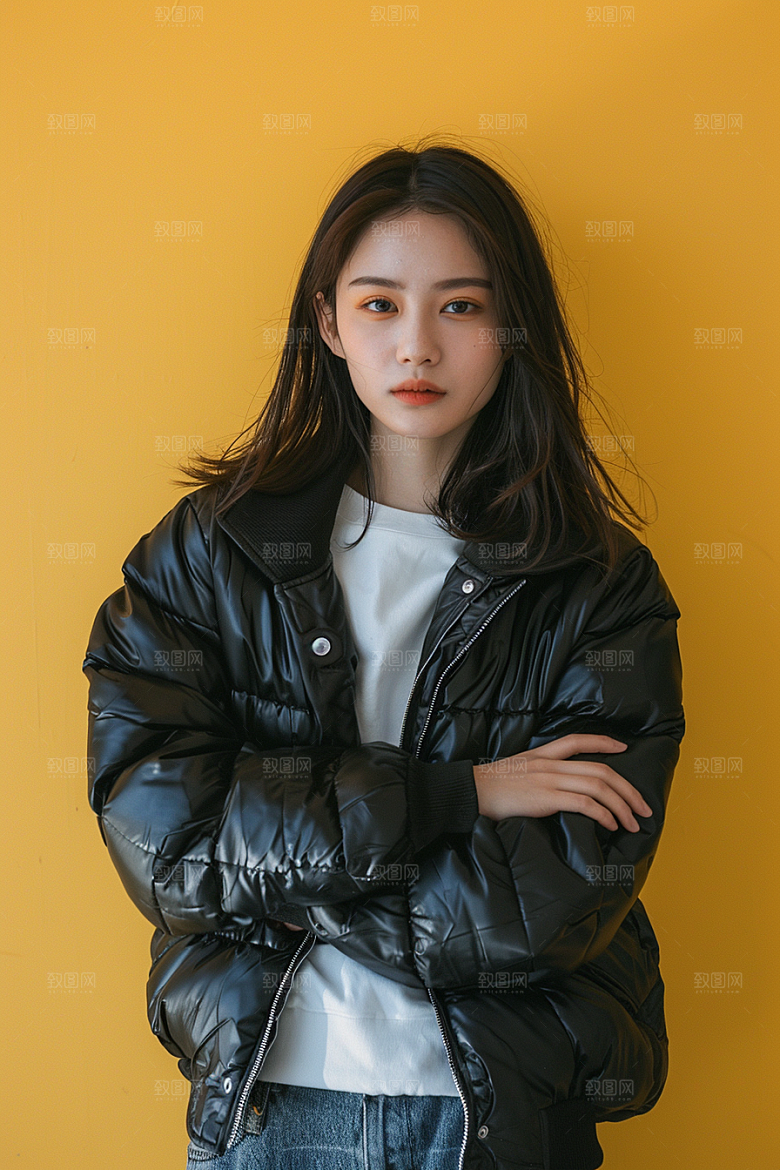 赏雪人像自然高清摄影图