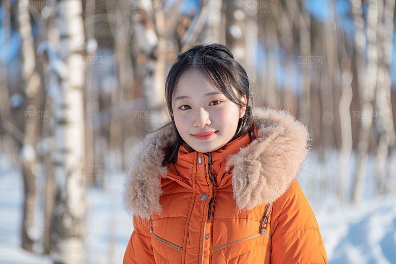 赏雪人像冰雪高清摄影图