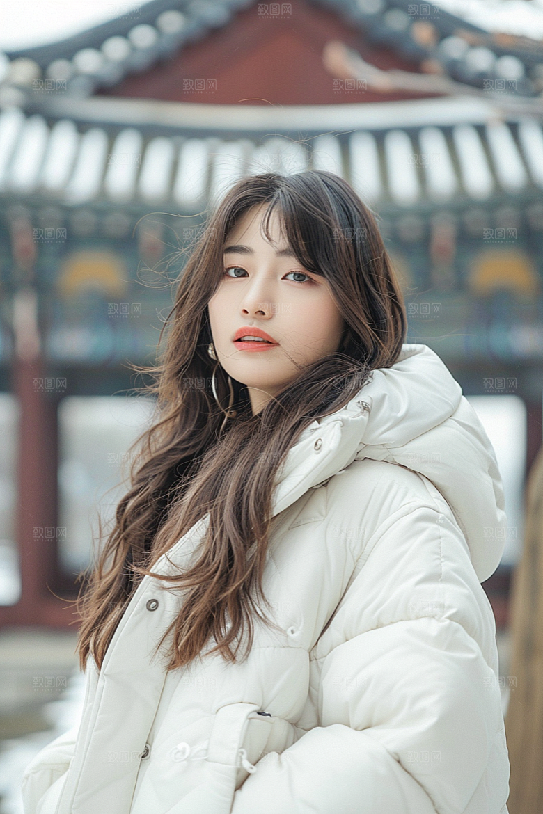赏雪人像高清冬季摄影图