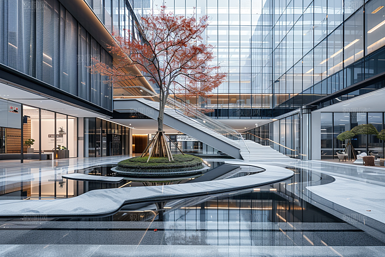 商业街质感建筑效果图