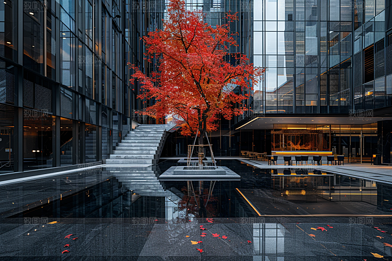商业街建筑街区效果图