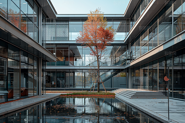 商业街简洁建筑效果图