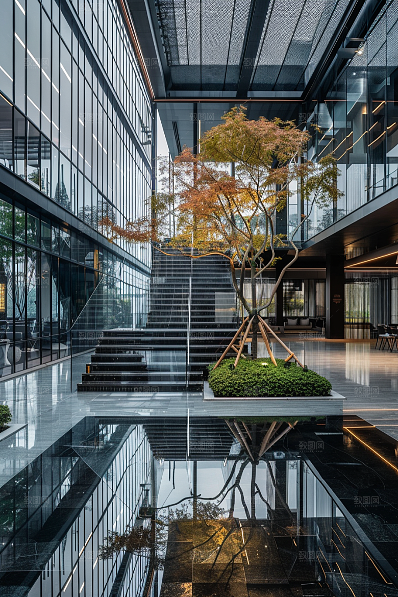 商业街简洁建筑效果图