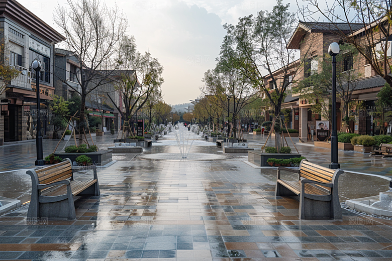 商业街街区简洁效果图