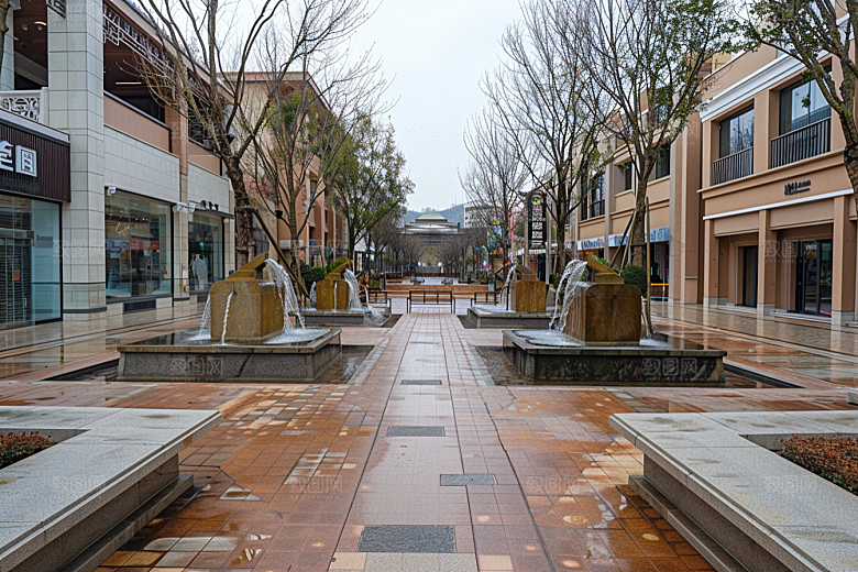 商业街金属感现代效果图