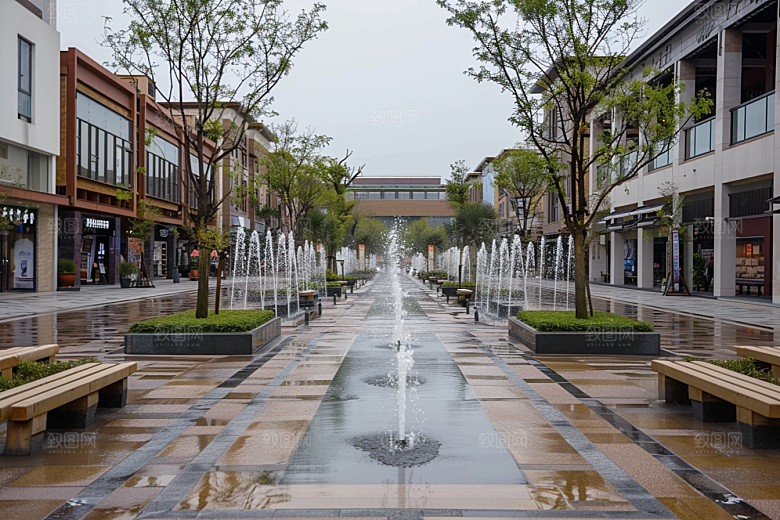 商业街楼盘高清效果图