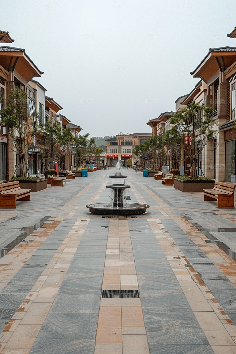 商业街金属感商场效果图