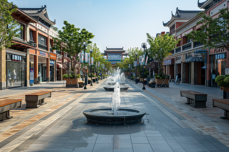 商业街楼盘高清效果图